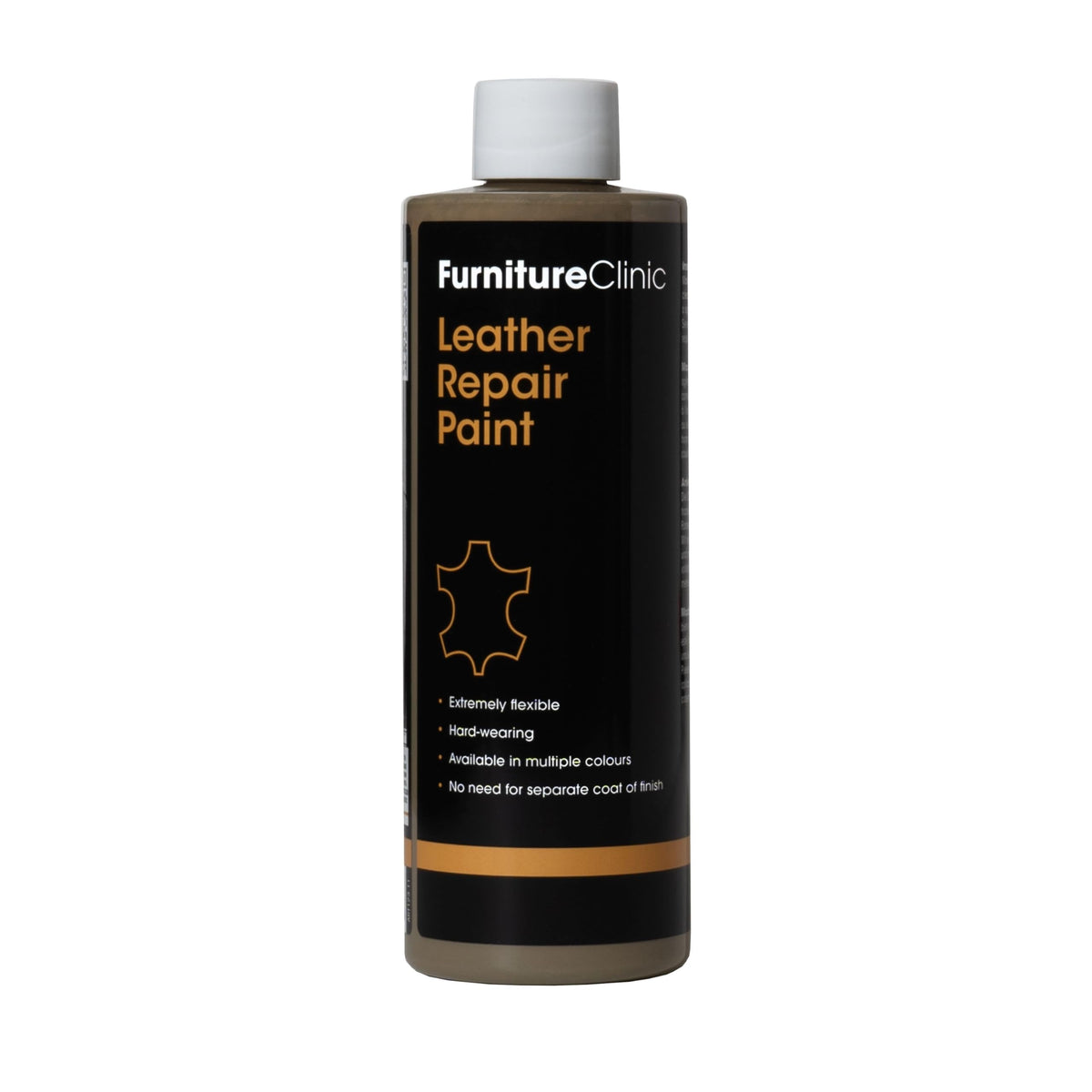 Furniture Clinic Leather Repair Paint & Dye | Self Seal Colourant for Quick and Easy Leather Repair | Suitable for Sofas, Car Seat, Shoes, Handbag, and More - Dark Brown, 250ml