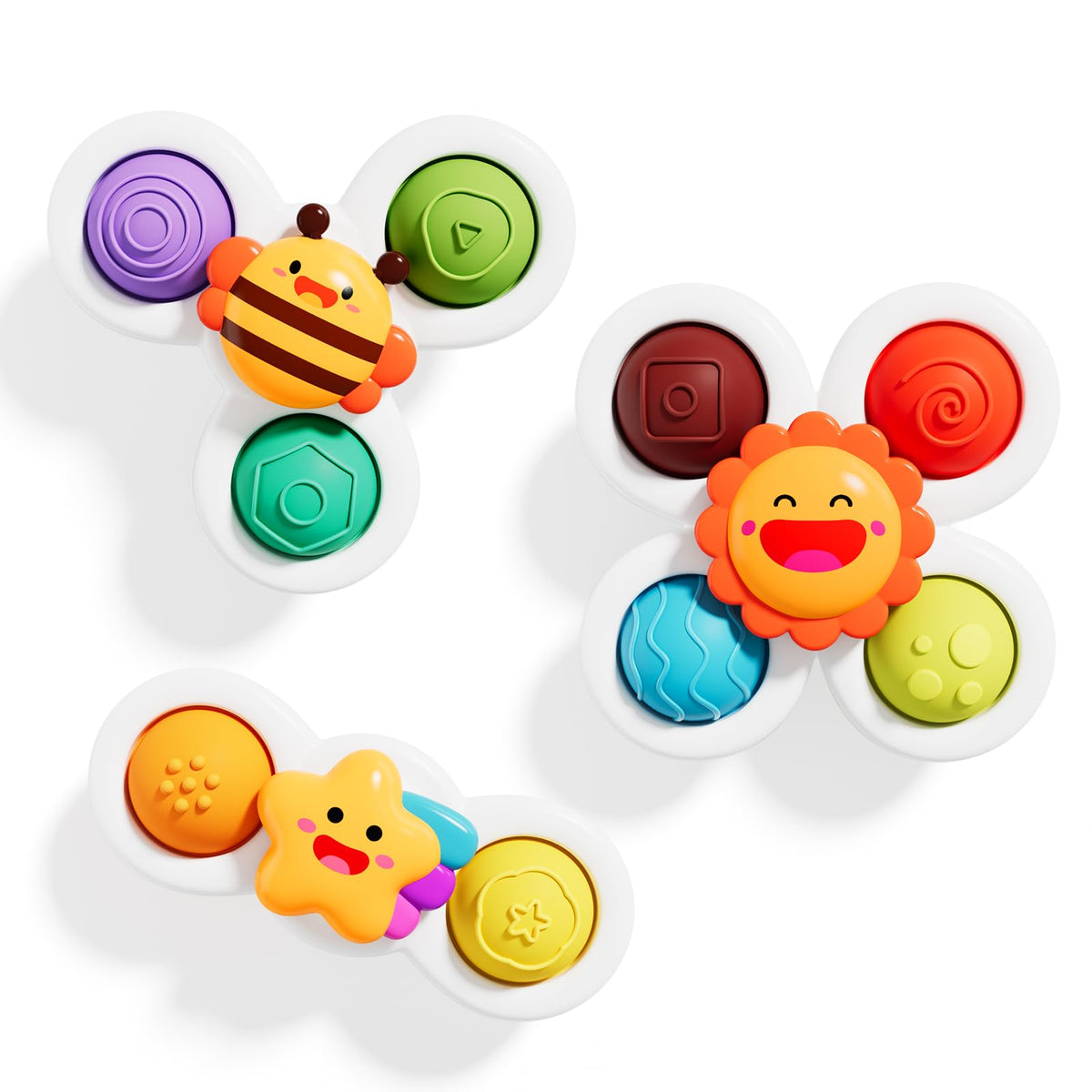 ALASOU Pop Suction Cup Spinner Airplane Travel Toys for 1 Year Old Boy Girl