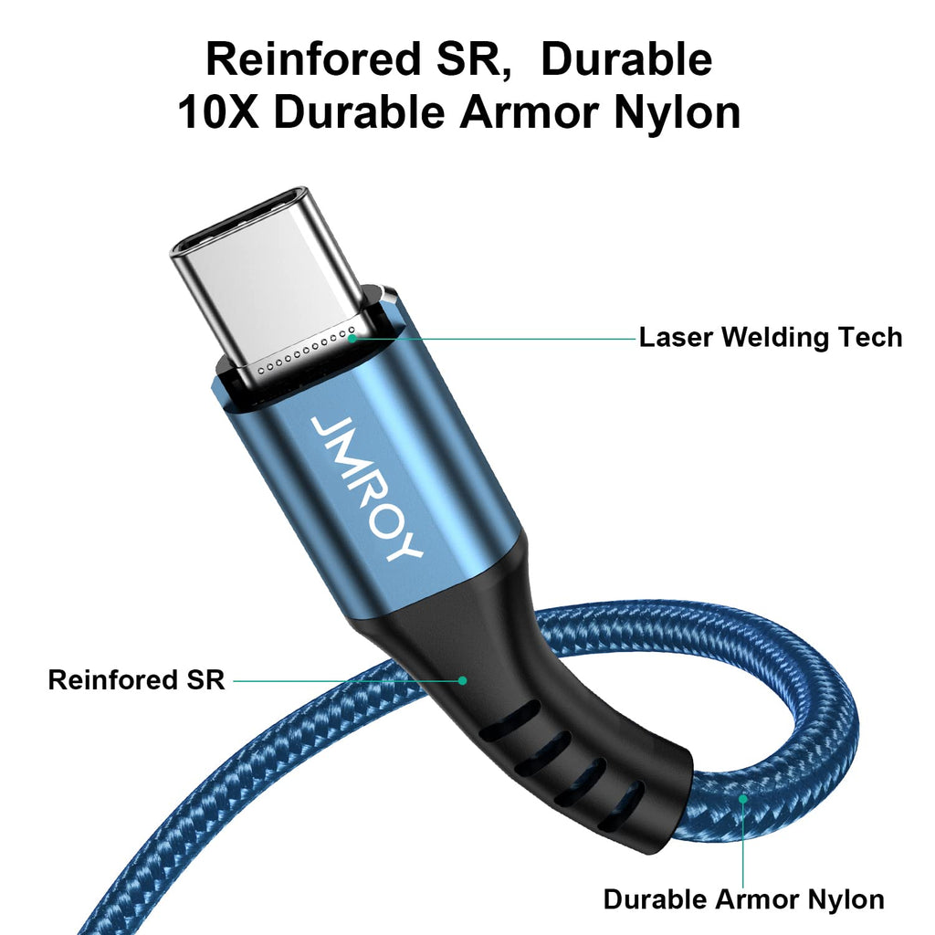 USB C CABLE 3M,Long Samsung Charger Cable Braided Compatible with Samsung Galaxy S20 Plus S21 S22 S23 S10 S9 S8, A20E A50 A51 A70 A71,PS5,Switch,Huawei P40,（Black）