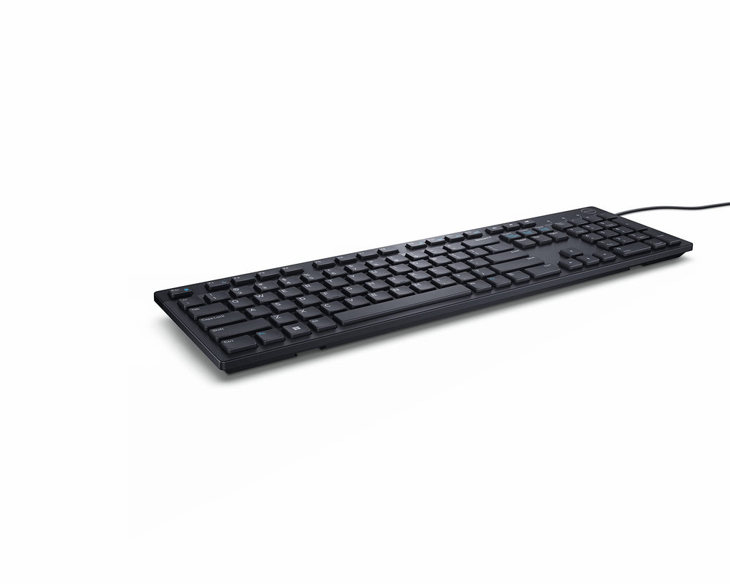 Dell Multimedia Wired Keyboard KB216, Spill Resistant, Quiet Keys, Black