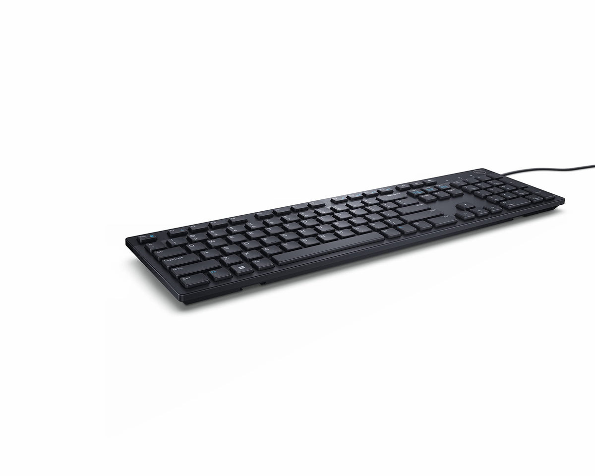 Dell Multimedia Wired Keyboard KB216, Spill Resistant, Quiet Keys, Black