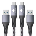 CONMDEX [Upgrade 2Pack USB C Cable UP to 10Gbps USB C 3.1 Gen2 USB A Android Auto Cable 3A Fast Charging Sync Data Transfer Cord for Samsung Galaxy S24/S23/S22/S21 Note 20/10/9/8 Tab S9 Pixel 9-1M
