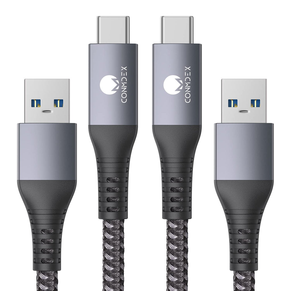 CONMDEX [Upgrade 2Pack USB C Cable UP to 10Gbps USB C 3.1 Gen2 USB A Android Auto Cable 3A Fast Charging Sync Data Transfer Cord for Samsung Galaxy S24/S23/S22/S21 Note 20/10/9/8 Tab S9 Pixel 9-1M