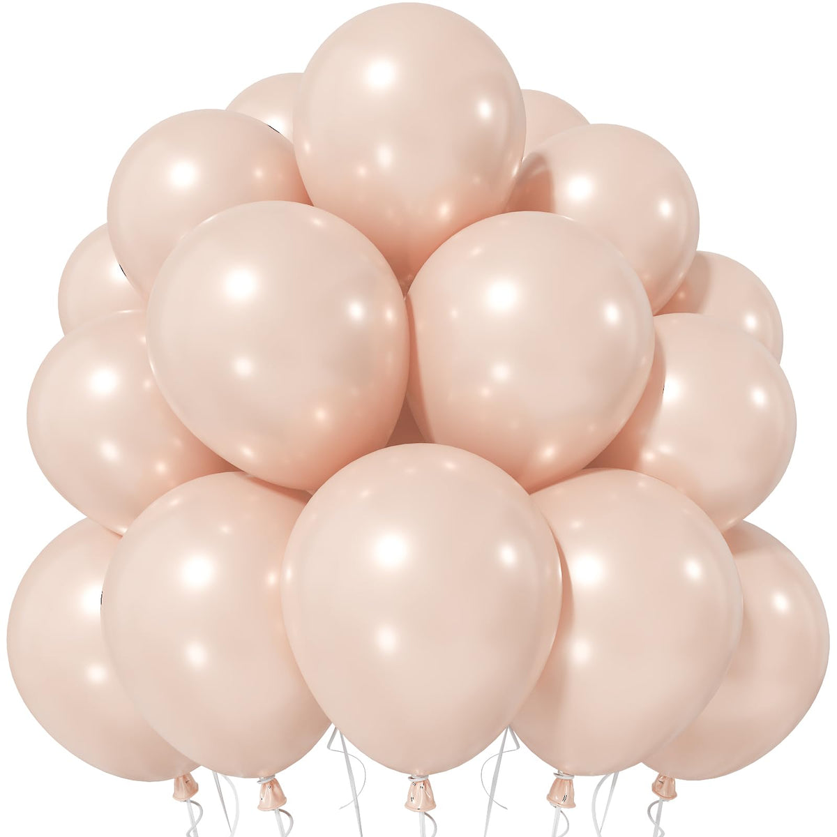 Jobkoo Dusty Pink Balloons, 12 Inch 50 Pcs Boho Blush Pink Latex Balloon
