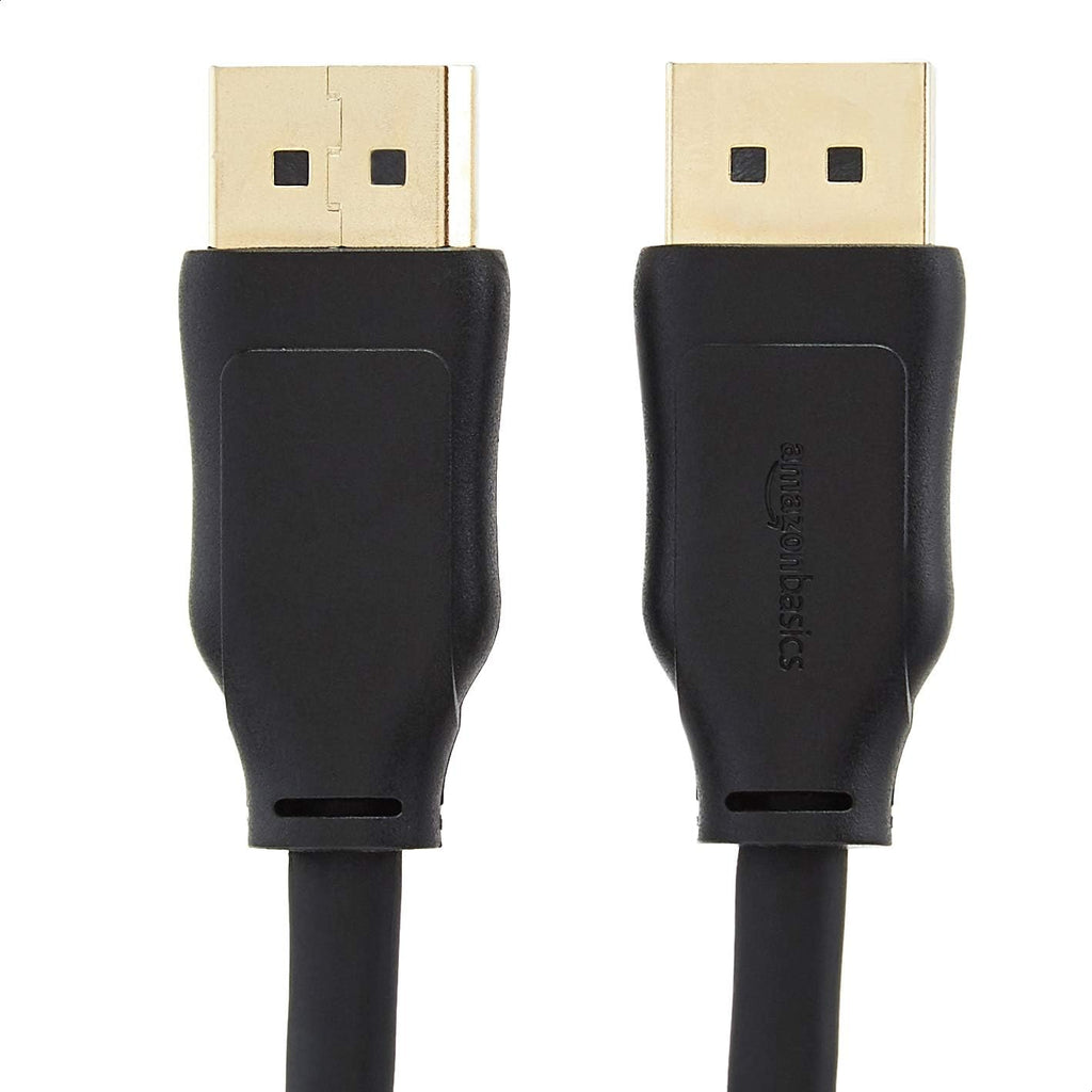 Amazon Basics DisplayPort 1.4 Cable, 32.4 Gbps, 8K@60Hz, 1.8 m, Black
