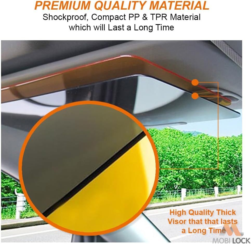 2Pcs Car Sun Visor Extension 2 in 1 - Anti-Glare & UV Day Night Windshield