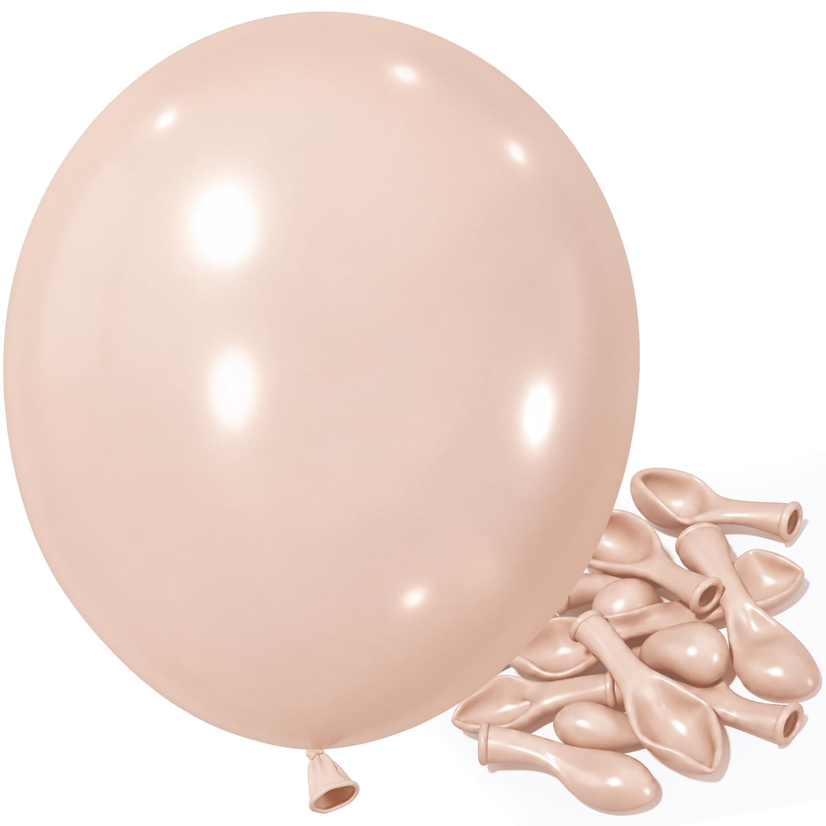 Jobkoo Dusty Pink Balloons, 12 Inch 50 Pcs Boho Blush Pink Latex Balloon