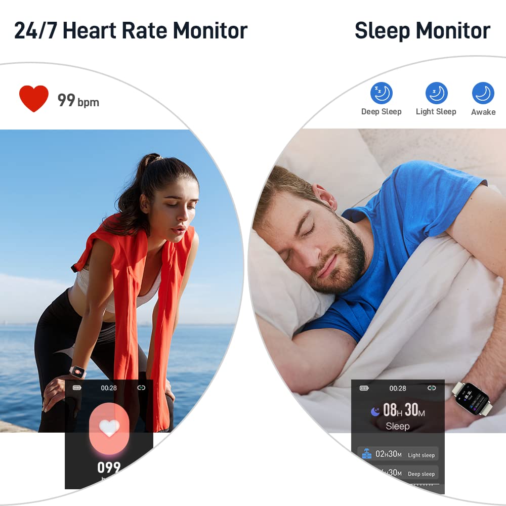 Motast Smart Watch, Fitness Tracker 1.69'' HD for Men Women,