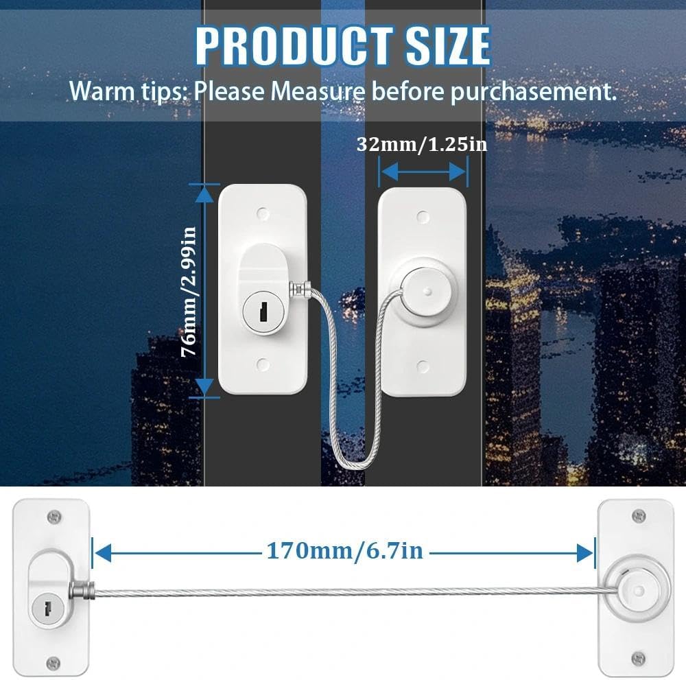 2pcs Window Locks Set for UPVC Windows,Window Restrictor Locks for Children Security with Screws Keys