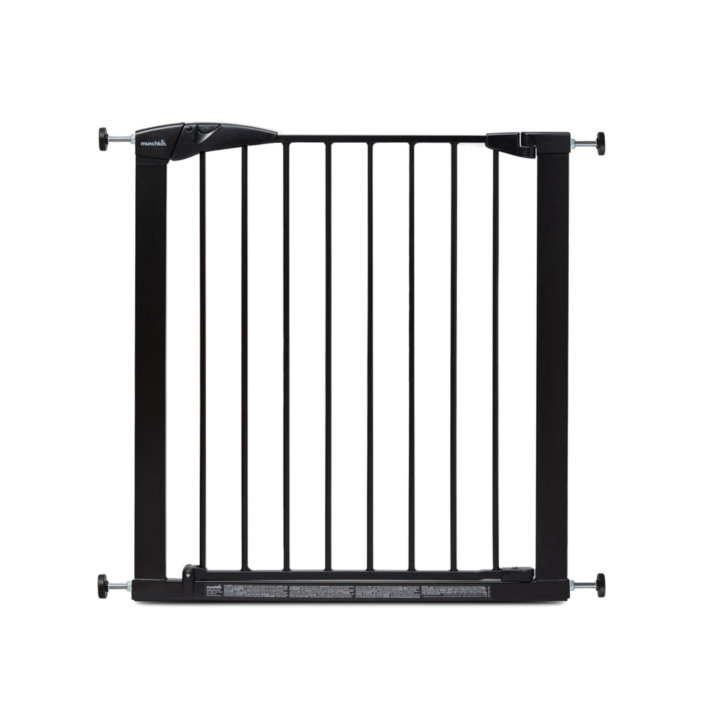 Munchkin Stair Gate Maxi Secure Toddler & Baby Gate 76-82cm extends up to 117cm with separately sold extensions | Pressure Fit Baby Safety & Dog Gate for Doorways | No-Screw Install Child Gate, White