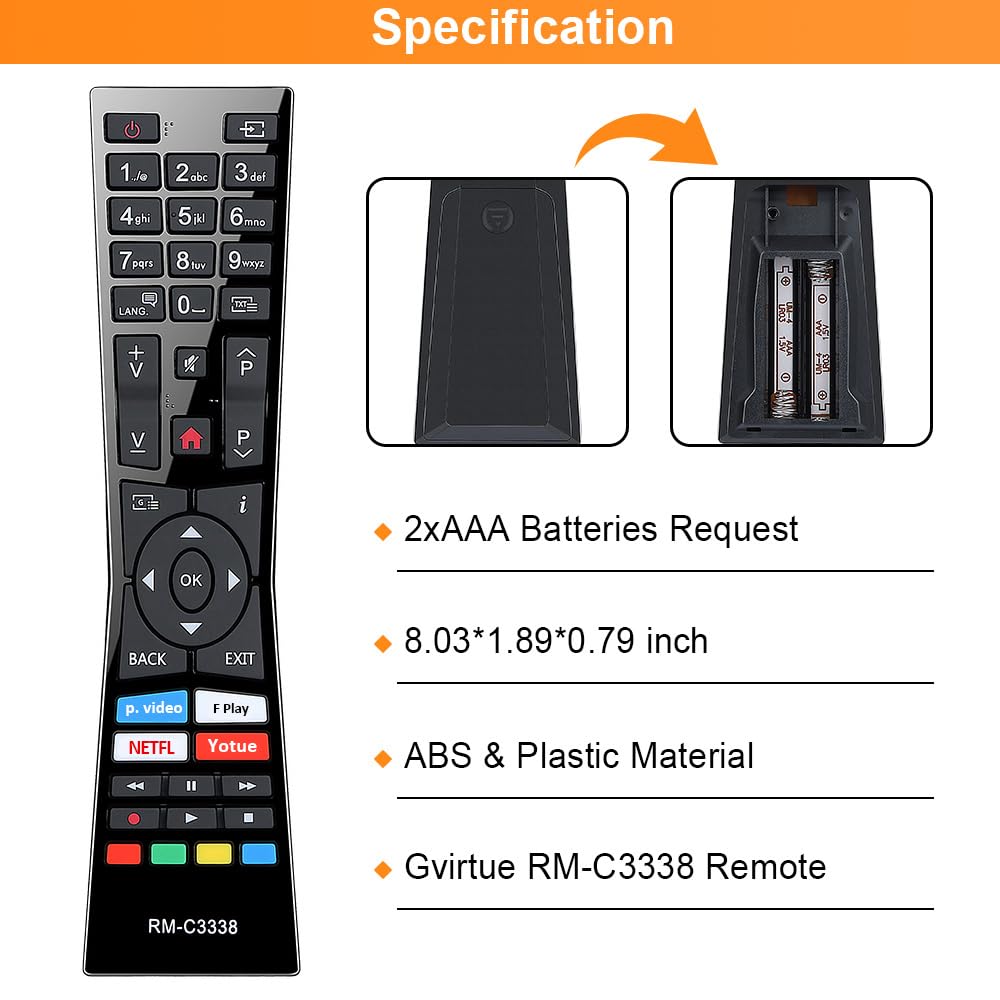 for-LG-Magic-Remote, Gvirtue Solar Voice Remote Control for-LG-Smart TV