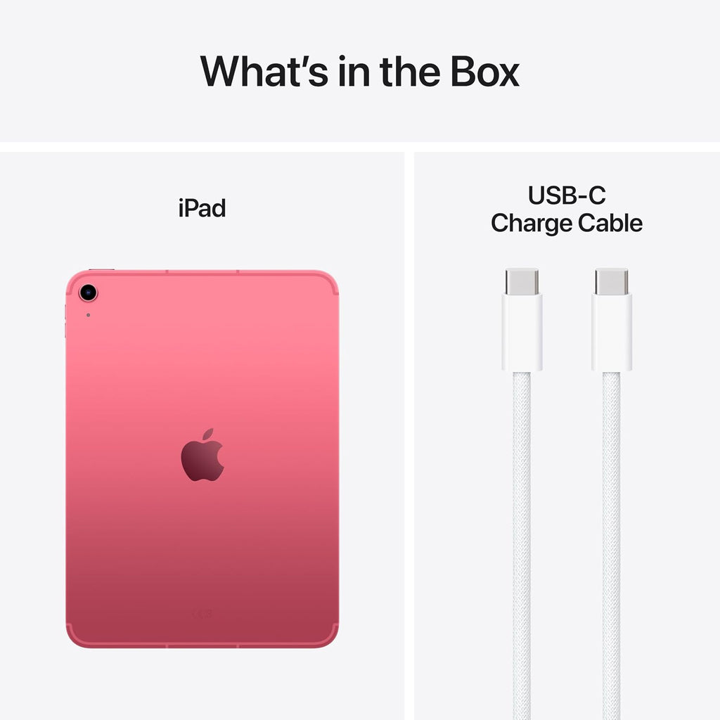 Apple iPad 11-inch: A16 chip, 11-inch Model, Liquid Retina Display, 256GB, Wi-Fi 6 + 5G Cellular, 12MP Front / 12MP Back Camera, Touch ID, All-Day Battery Life — Pink