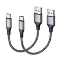 RAVIAD Short USB C Charger Cable 15CM 2Pack, USB to USB C Cable Fast Charge