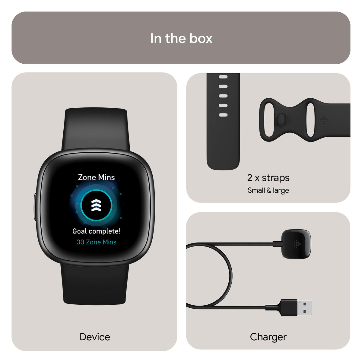 Google Fitbit Versa 4 Fitness Smartwatch with built-in GPS and up to 6 days battery life - compatible with iOS 15 or higher & Android OS 9.0 or higher, Waterfall Blue/Platinum