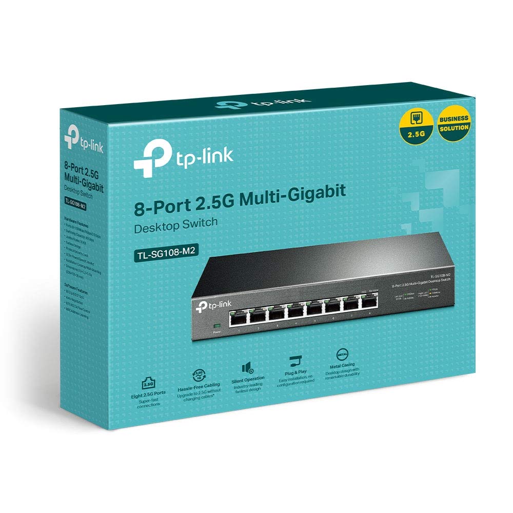 TP-Link TL-SG105S 5-Port Gigabit Network Switch, Metal Ethernet Splitter