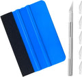 JOYVOX 7 Pcs Car Vinyl Wrap Tool Kit, Wallpaper Smoothing Tool Kit, Window Tint Application Kit with Squeegee, Felt Edge, Cutter, and Gloves for Car Wrapping, Wallpaper, and Window Film