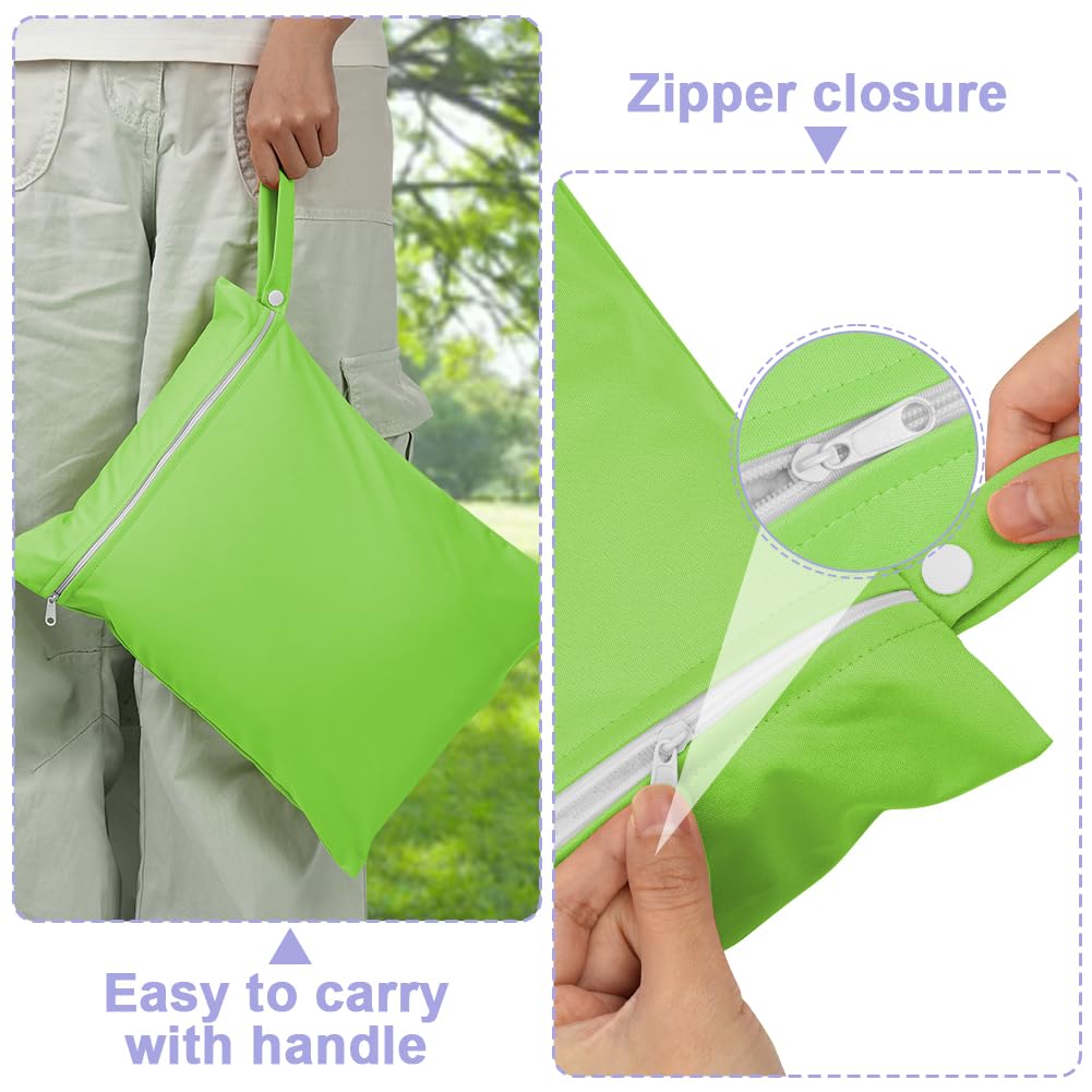 3PCS Wet Bags for Baby Items, Wet Swimsuits, Beach, Camping(Black)