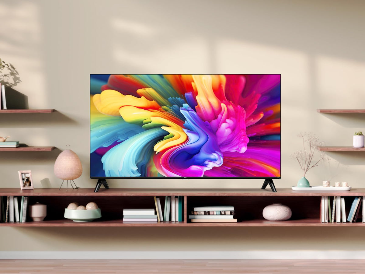TCL 32SF560-UK 32 Inch Full HD QLED HDR Smart TV with Fire TV Press & Ask Alexa, Metallic Bezel-Less Design