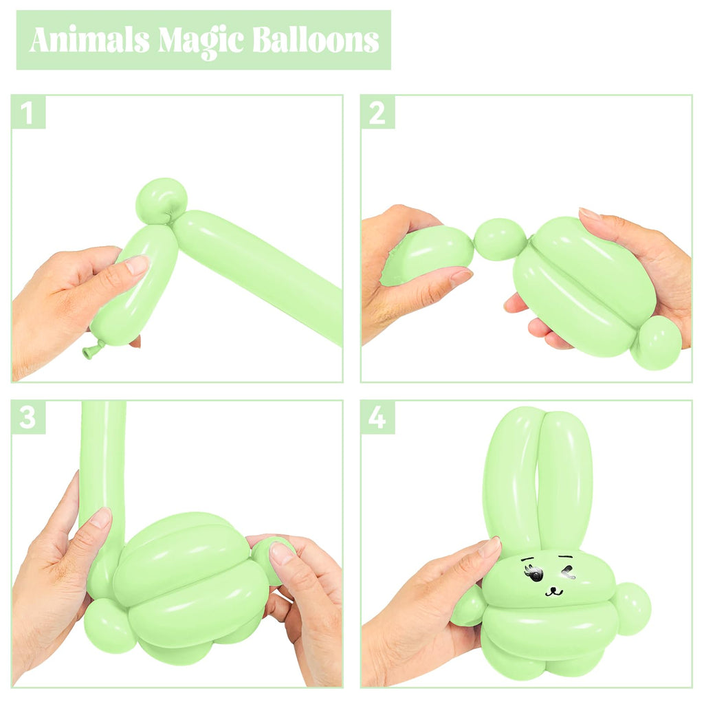 ASIYUHY 260 Balloons Clear Long Balloons 100 Pack Twisting Animal Balloon