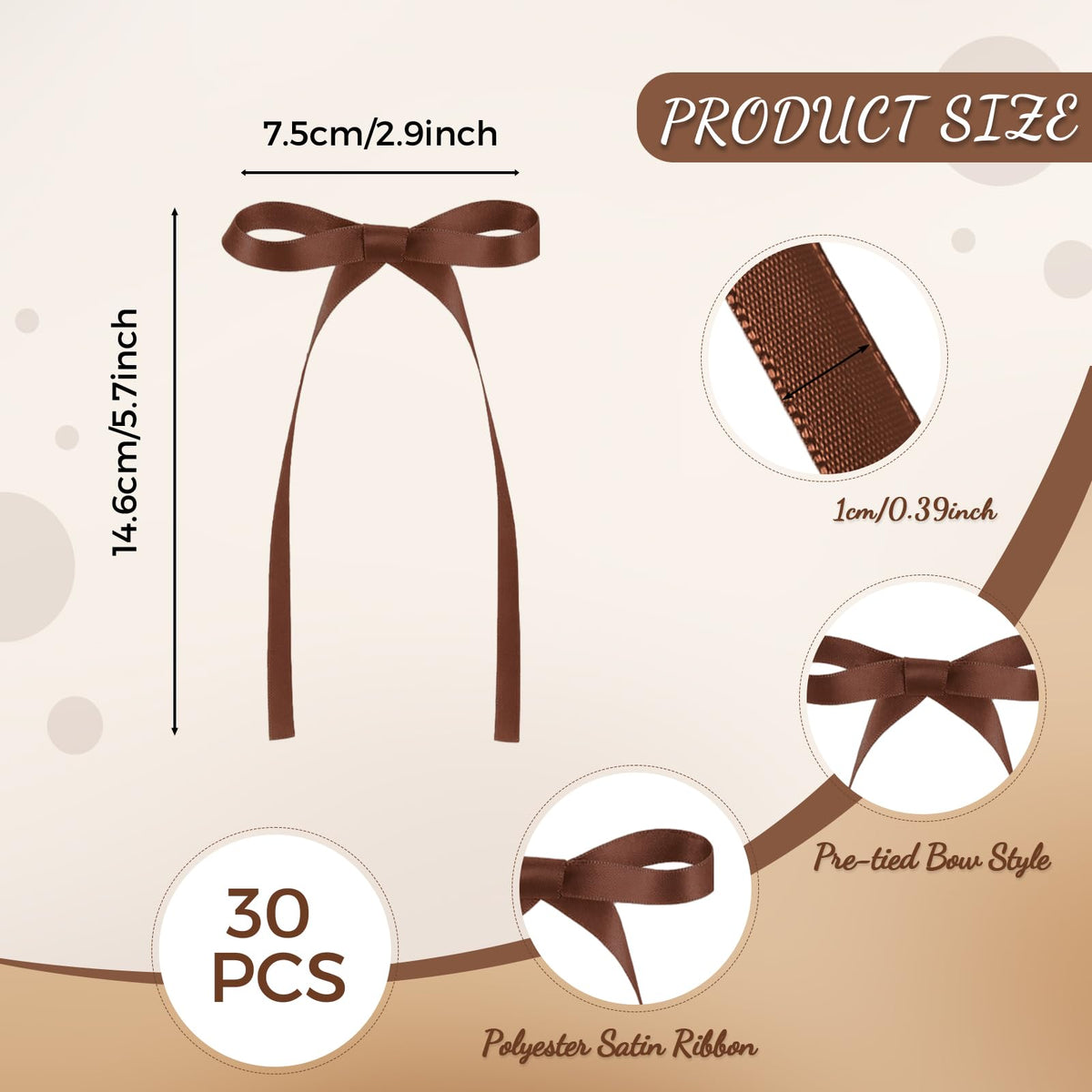 30 Pack Bow Cake Toppers Black Ribbon Bows for Cake Halloween Party Decor
