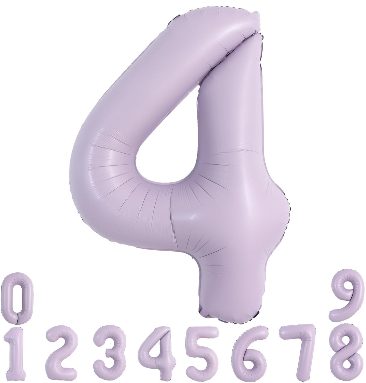 TONIFUL 40 Inch Pastel Purple Number 1 Balloon – Big Lilac Mylar Foil Number Balloons for Anniversary Girl's 1st Birthday, Lavender Gender Neutral Baby Shower, Butterfly Theme Party Decorations