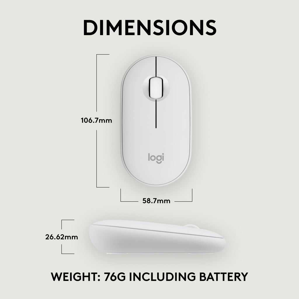Logitech M350s Pebble 2 Bluetooth Wireless Mouse - Black