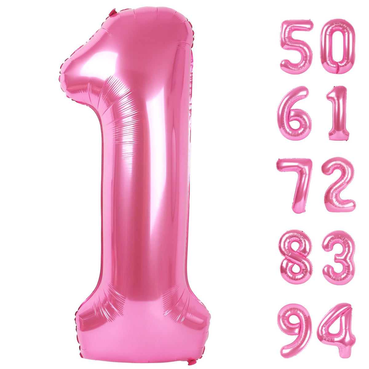 Laser Silver 6 Balloon - Number Balloon 40 Inch, 6th Hot Pink Decorations