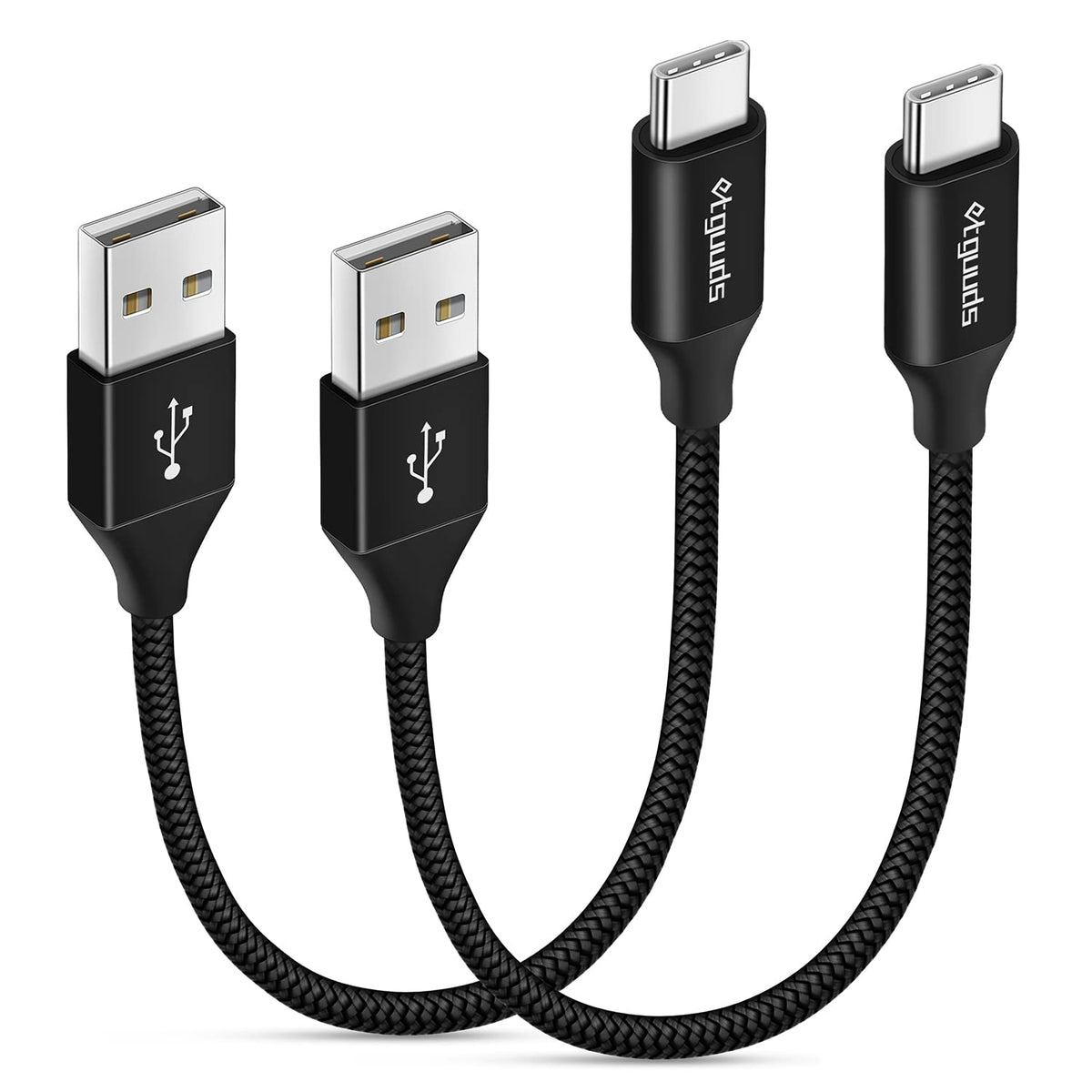 etguuds Extra Short USB C Cable 2Pack 0.15M, USB A to USB C Charger Cable