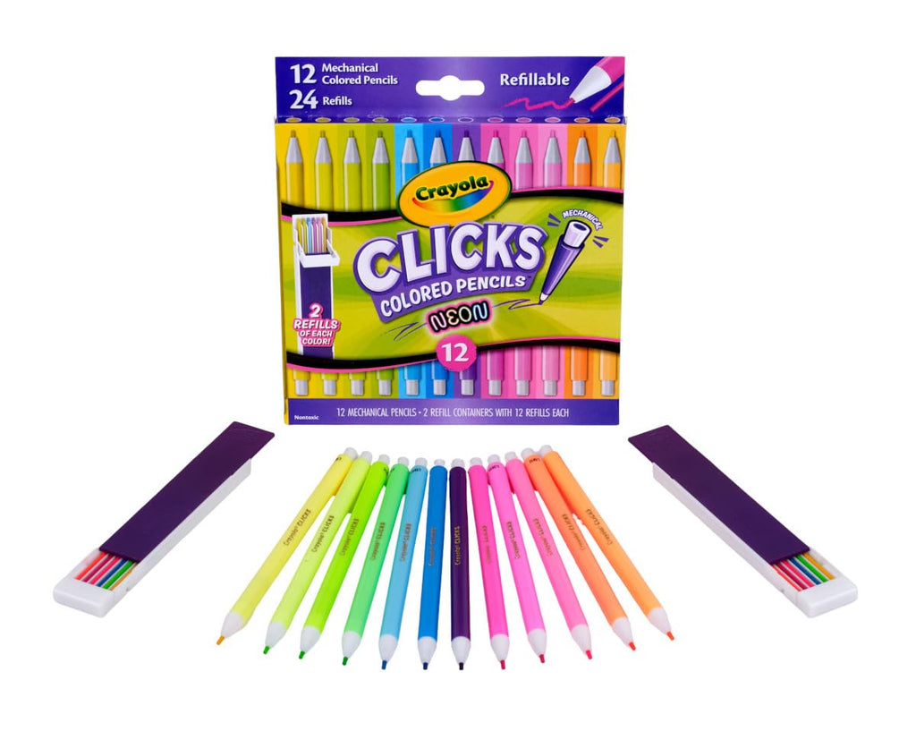 Crayola Clicks Retractable Tip Markers (10ct), Washable Cone Tip Art Marker Set, Cute Aesthetic School Supplies, Classroom Must Haves, Ages 8+