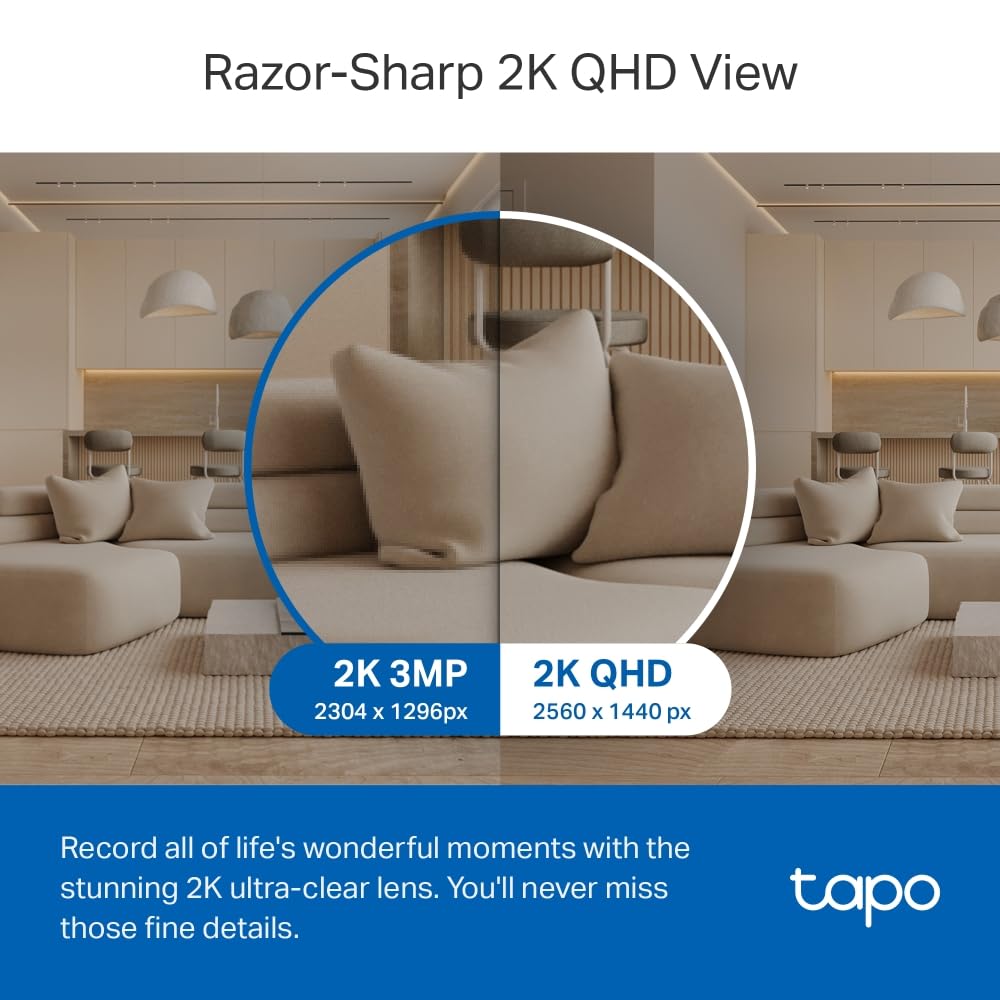 Tapo C211 2K 3MP Pan/Tilt Indoor Security Camera Pet Camera CCTV Camera