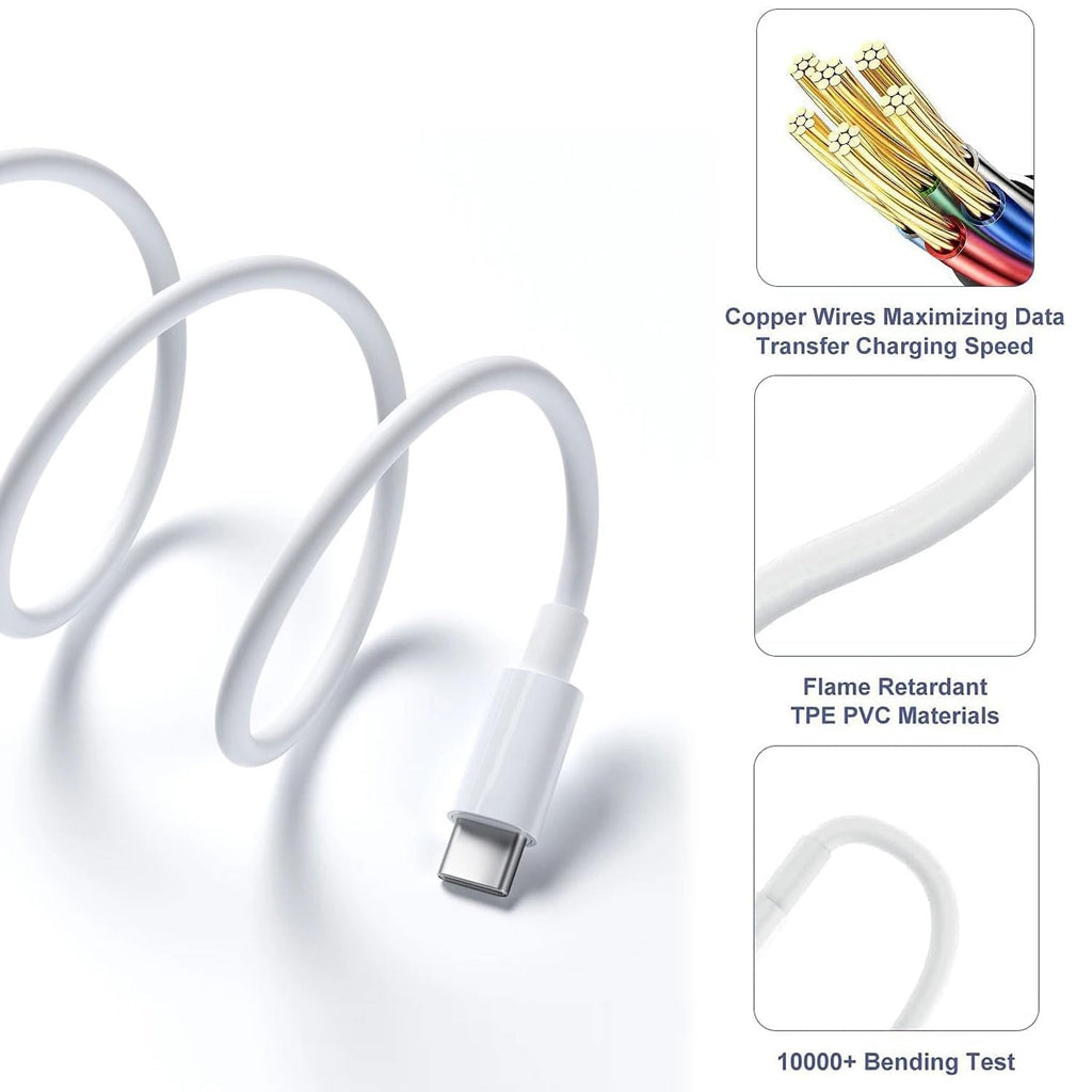 IPhone 18/17/16 Carplay Cable, (2Pack) USB A to USB C Charging Cable for iPhone 18/17/16/15 Pro Max,16E,17E/Duo/Fold/Air,Plus,AirPods Pro 2nd/3rd,AirPods 5/4,iPad 10th/11th Gen Type-C Car Charger Lead