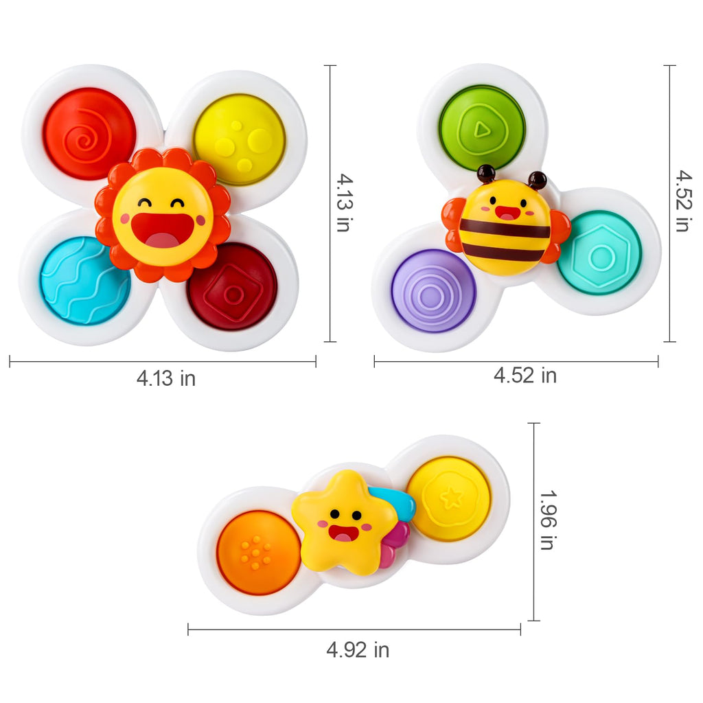 ALASOU Pop Suction Cup Spinner Airplane Travel Toys for 1 Year Old Boy Girl