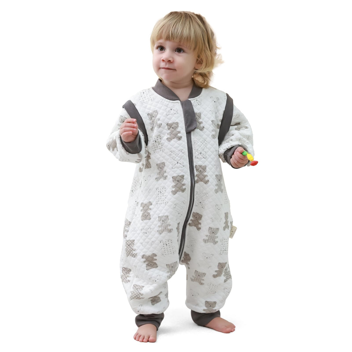 Baby Sleeping Bag with Feet, 2.0 Tog, Removable Sleeves 6-18 months