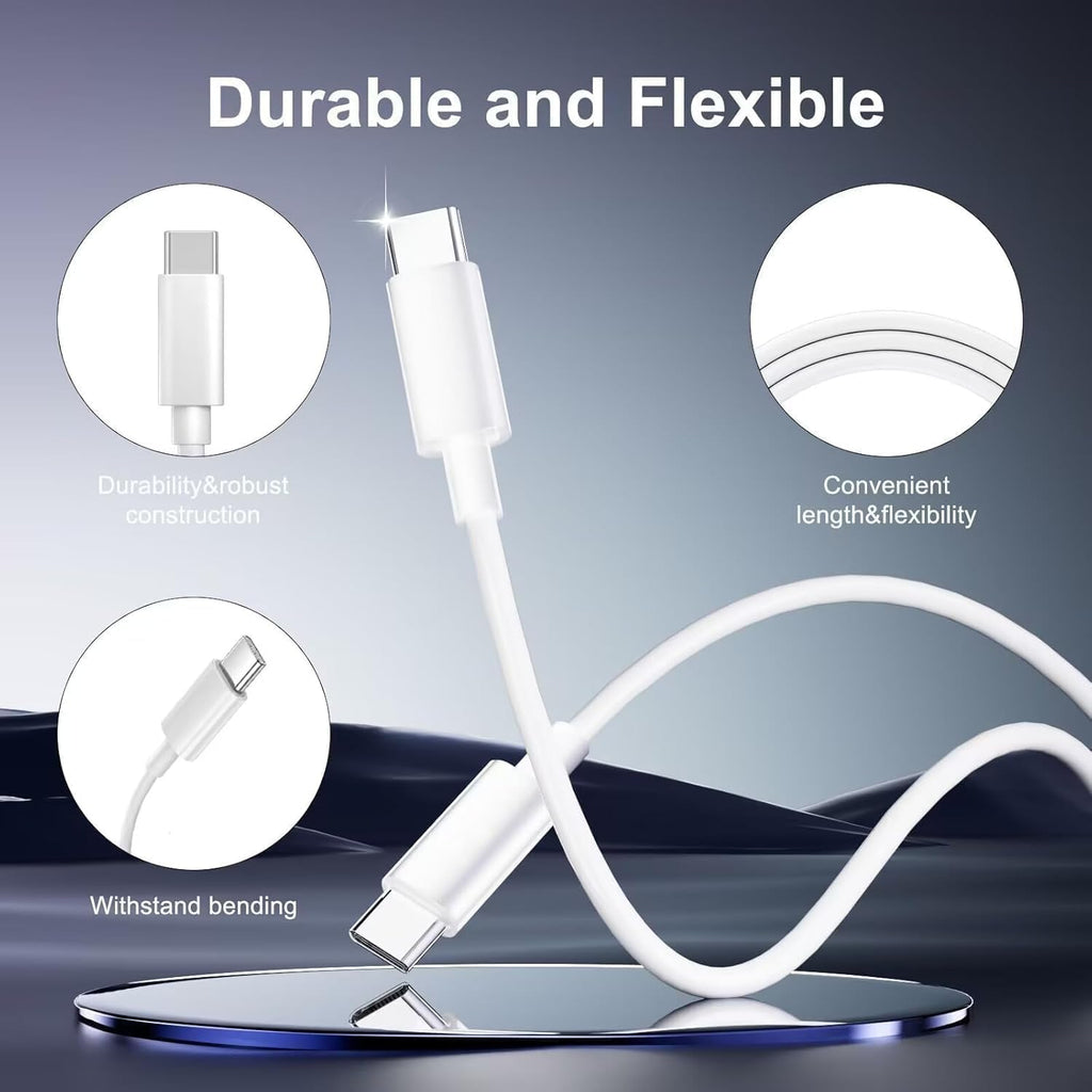 USB C to USB C Charger Cable,3M Long i Phone Type C Charging Lead 2Pack Fast Charging Wire USBC Charger Cables for iPhone 17 Pro Max/17 Air/16/16 e/16 Pro/15 Plus, iPad Pro/Air/Mini,Mac