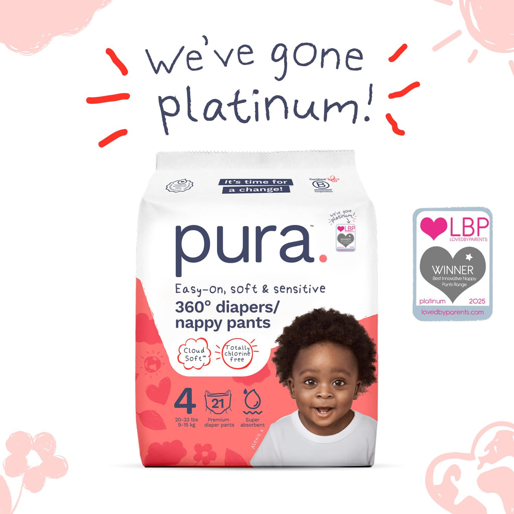 Pura Nappy Pants Size 5 (12–17kg) 20 Count Sensitive Skin