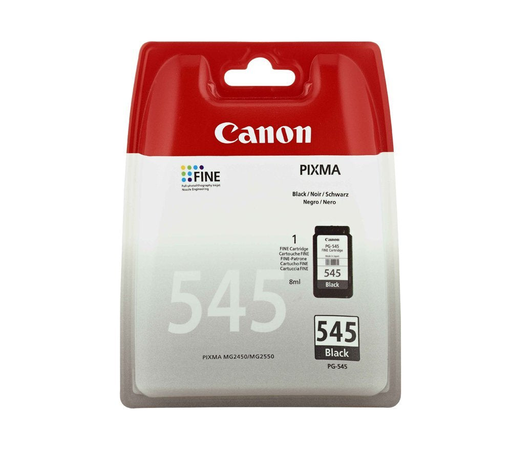 Canon Ink - PG-545 Genuine Black Printer Ink Cartridge - (1 x Cartridge) - Compatible with PIXMA TR, IP, MX, MG & TS