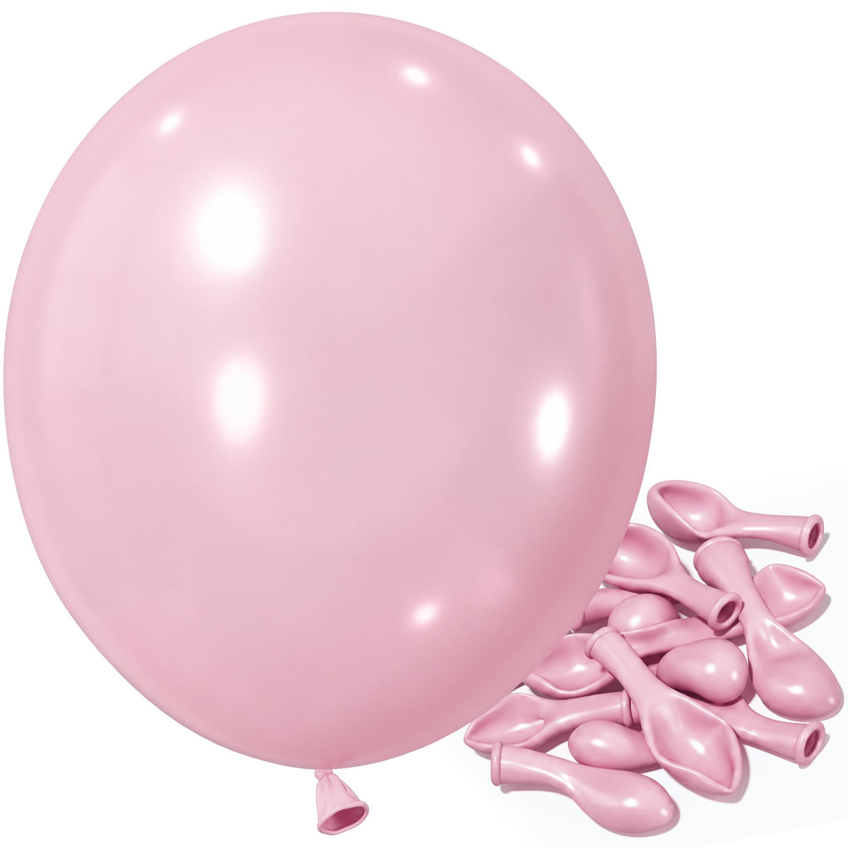Jobkoo Dusty Pink Balloons, 12 Inch 50 Pcs Boho Blush Pink Latex Balloon