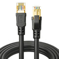 DDMALL Cat 8 Ethernet Cable 6m, 40Gbps Round Internet Cable (6 Meter Black)