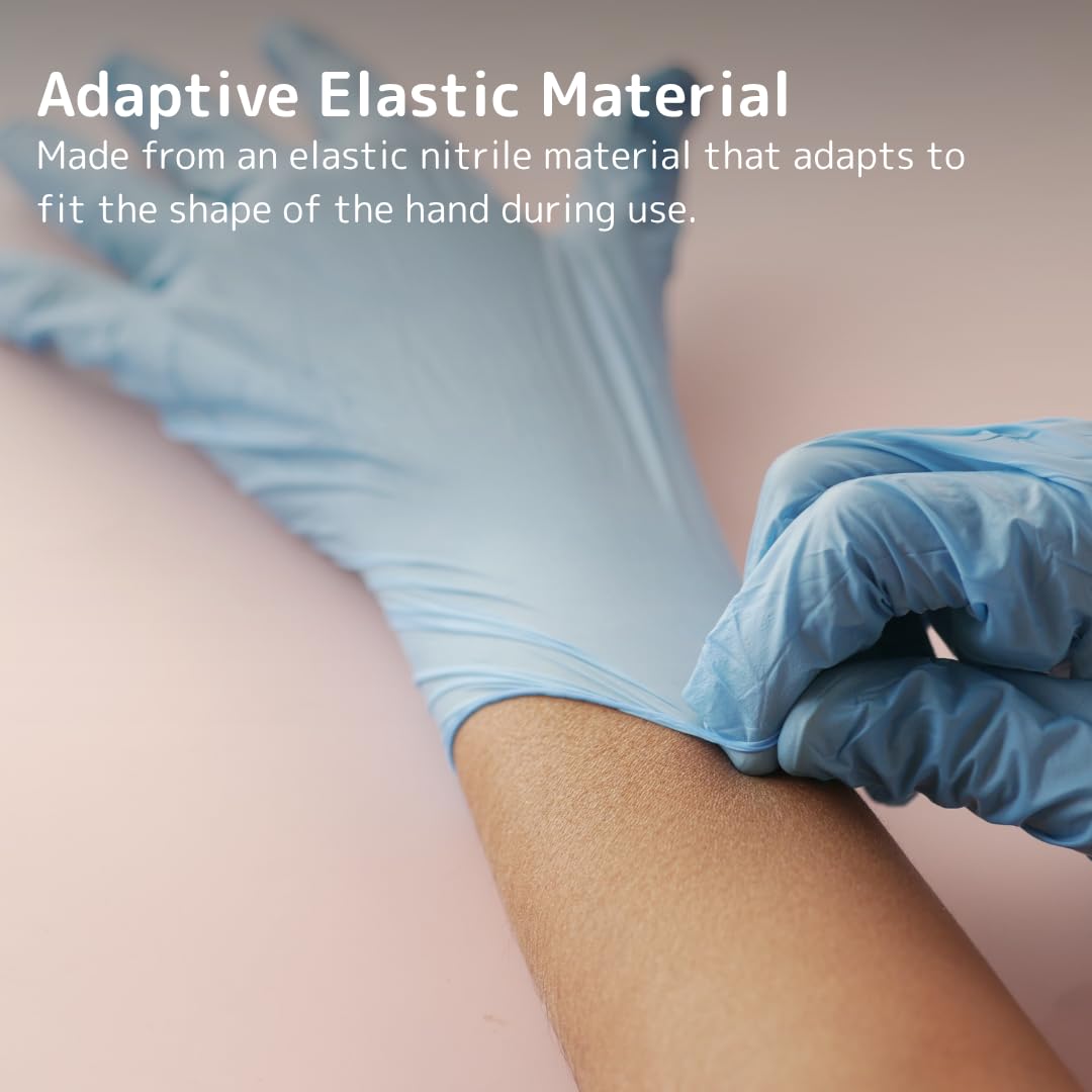 ABENA Pink Disposable Nitrile Gloves, Medium, Pack of 100