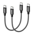 RAVIAD USB C to USB C Charger Cable Short [2Pack 30CM] 60W Fast Charging