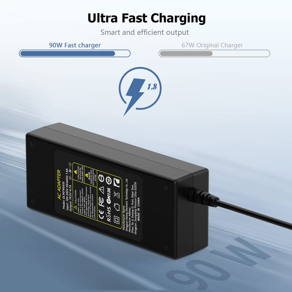 65W Laptop Charger Compatible with Microsoft Surface Pro Laptop Book Go