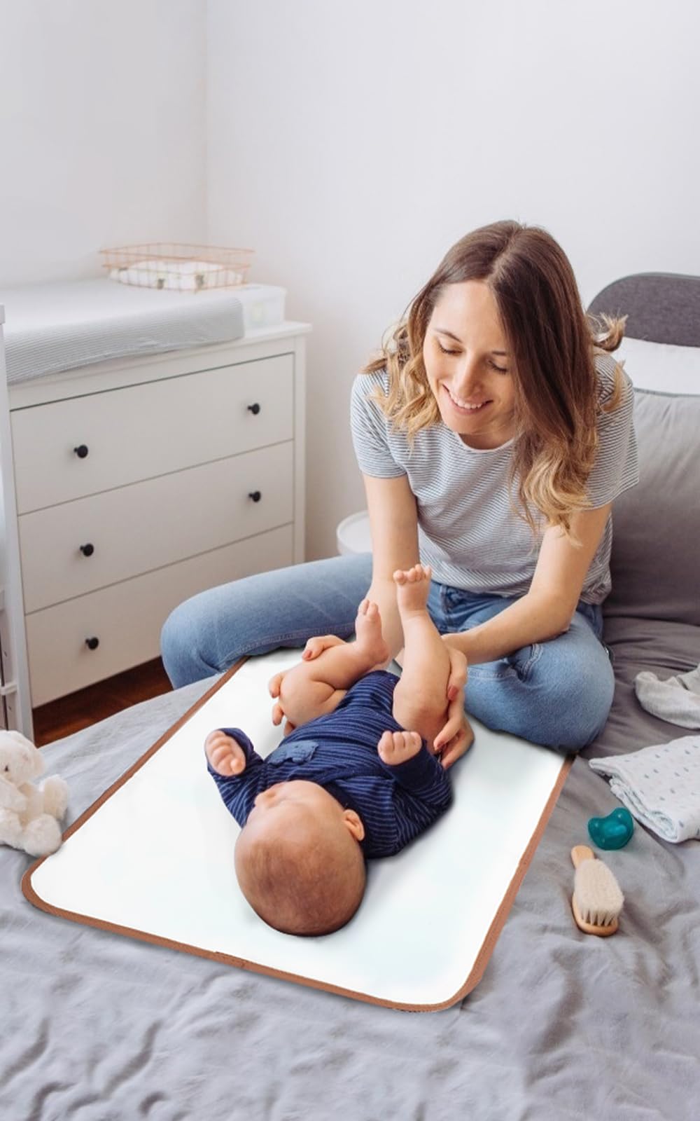 Lekebaby Foldable Baby Changing Mat - Travel & Portable