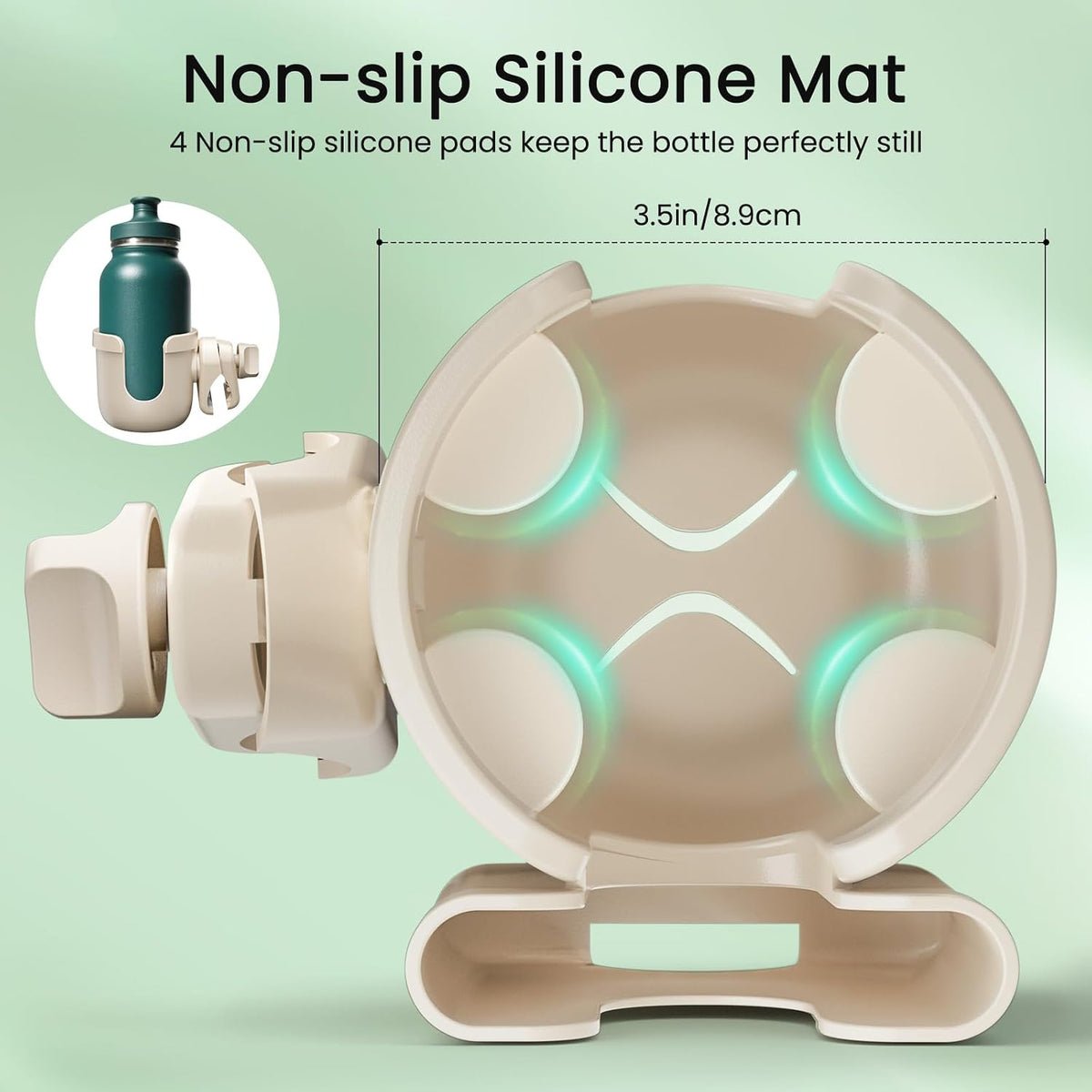 Wheelchair Cup Holder: Universal Cup Holder with Phone Holder for Pram Bike