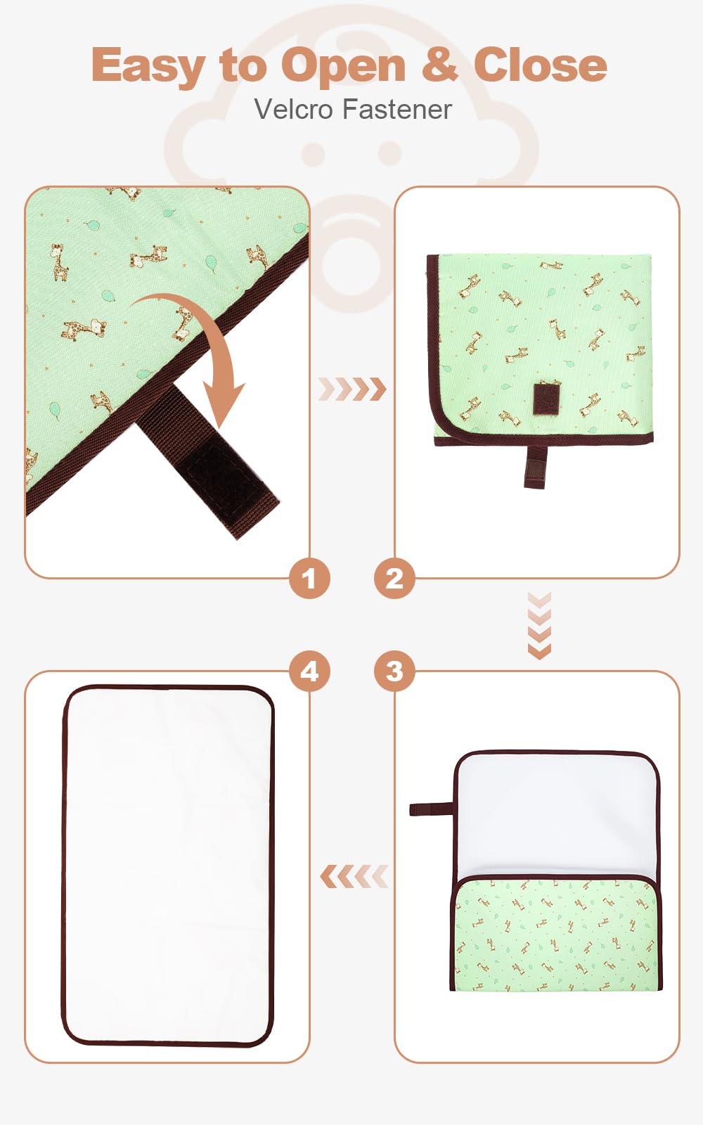 Lekebaby Foldable Baby Changing Mat - Travel & Portable