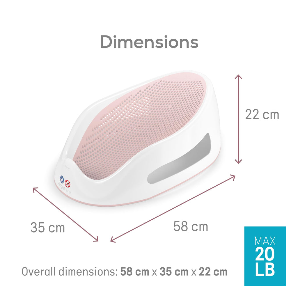 Angelcare - Baby Bath Support - Soft Touch Support - Water Level Indicator - Ideal for Babies Less Than 6 Months Old - Aqua