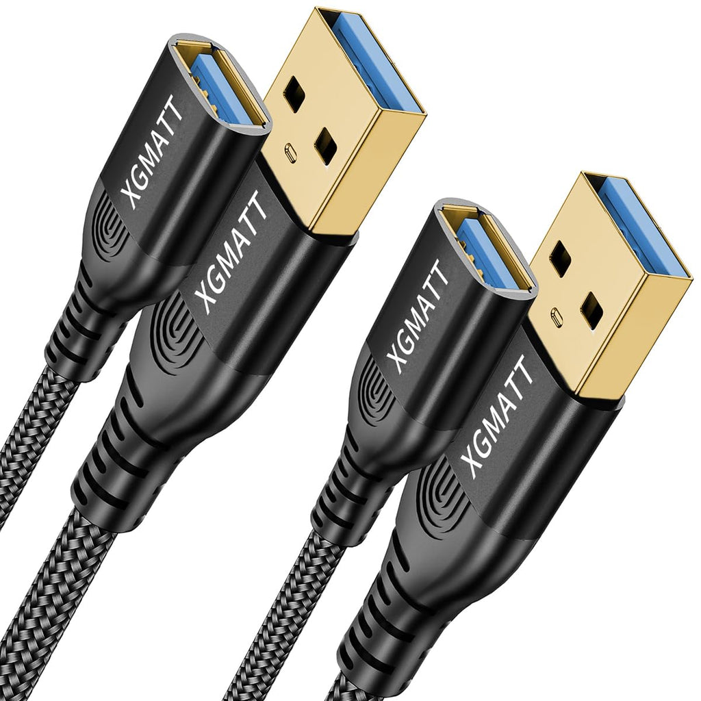 USB 3.0 Extension Cable 1M 2Pack USB Extender Male to Female,Black