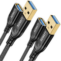 USB 3.0 Extension Cable 1M 2Pack USB Extender Male to Female,Black