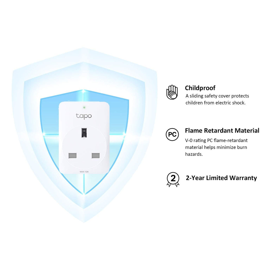 Tapo P100(4-pack) Smart Plug, Mini WiFi Plug Works with Alexa & Google