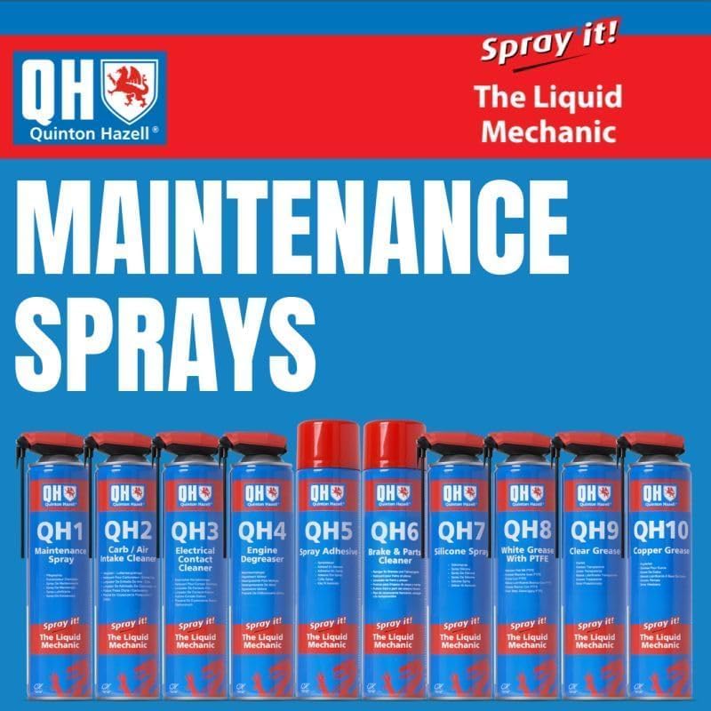 Quinton Hazell Brake Cleaner Spray 600 ml (Pack of 6) - QH6 Brake, Clutch & Parts Cleaner, Fast Drying Formula Removes Grease, Oil & Dirt, Stops Brake Squeal & Clutch Slip