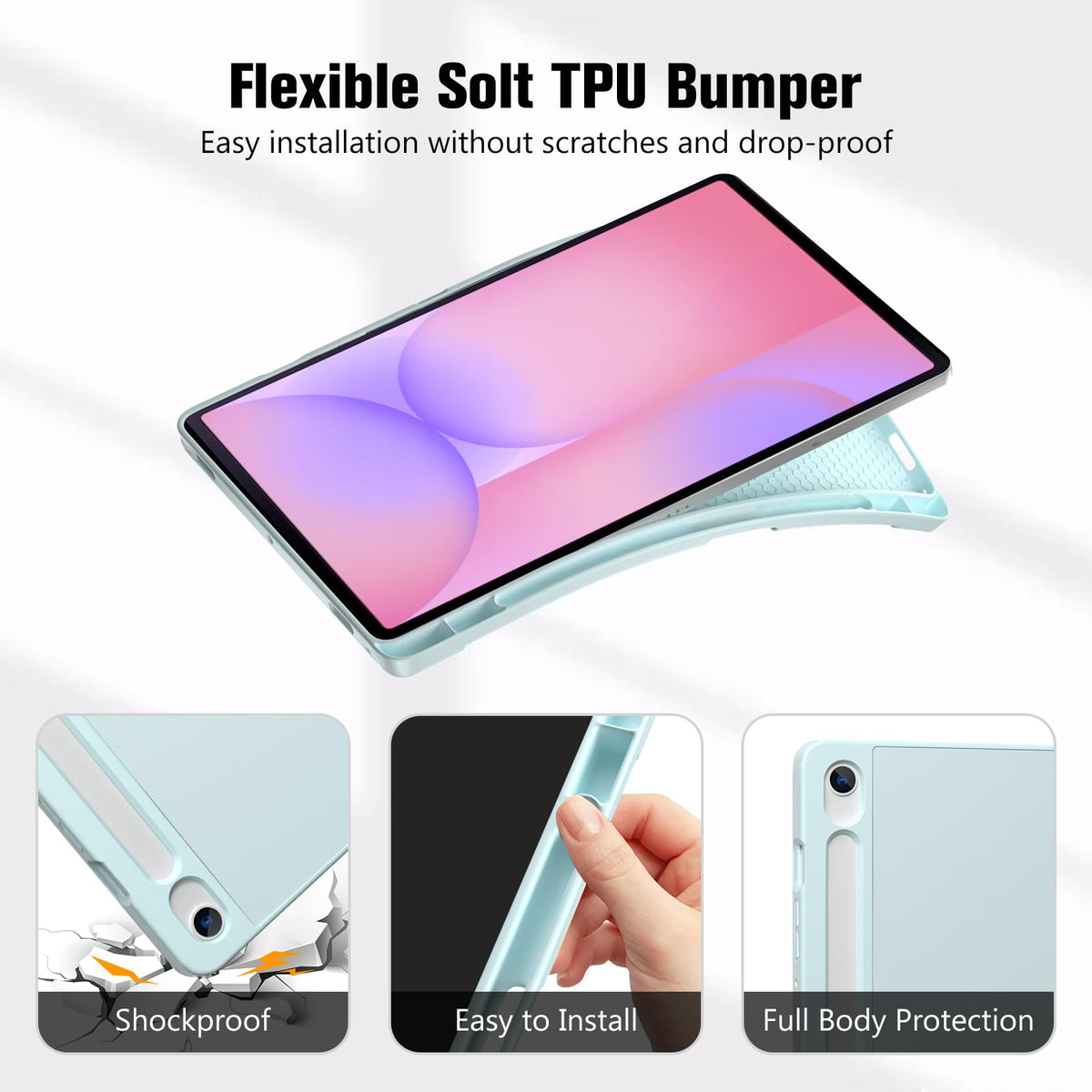 ProCase for Galaxy Tab S10 Lite/S10 FE/S9 FE 10.9" with S Pen Holder -Green